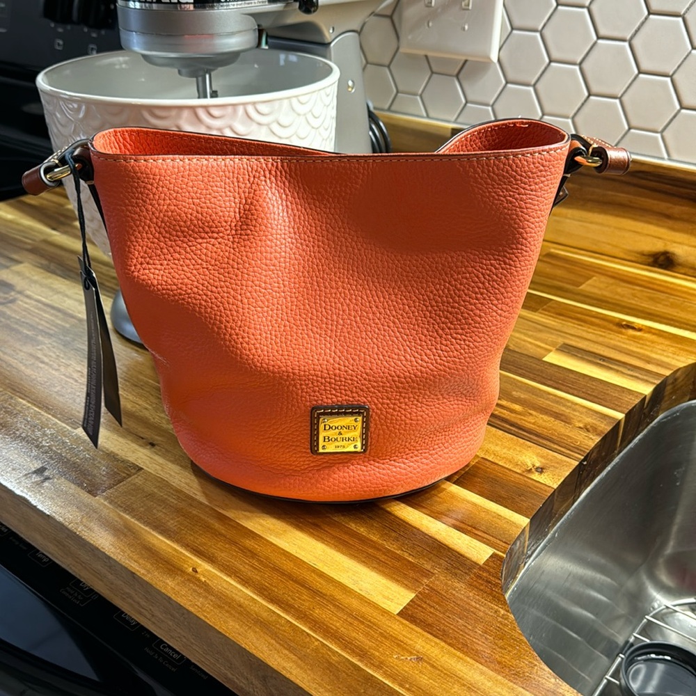 Dooney & Bourke Small Thea Crossbody Coral Pebble Leather NWT